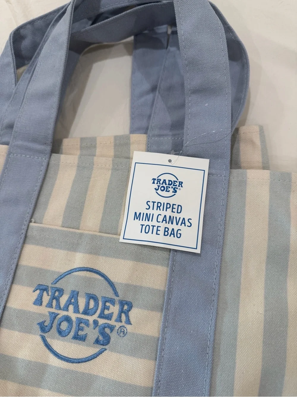 Blue Stripe Canvas Tote Bag - Trader Joe’s